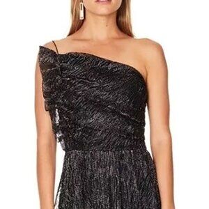 La Maison Talulah star crossed gown Dress gold Black Size Large $399 NWT